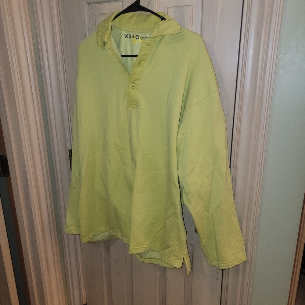 Mens Sz S KOTO Urban Outfitters Long Sleeve Preppy Shirt Oversized